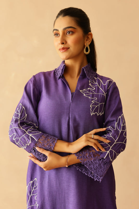 Purple Blossom Tunic set