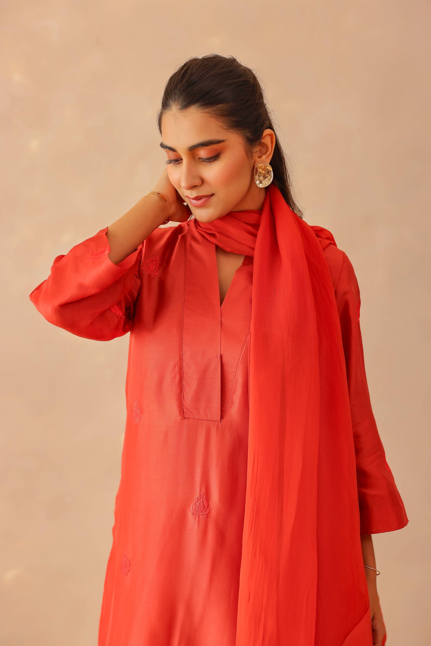 Scarlet Red Sienna Suit Set