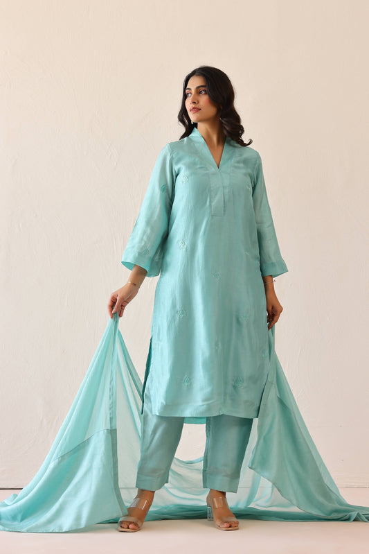 Aqua Blue Sienna Suit Set