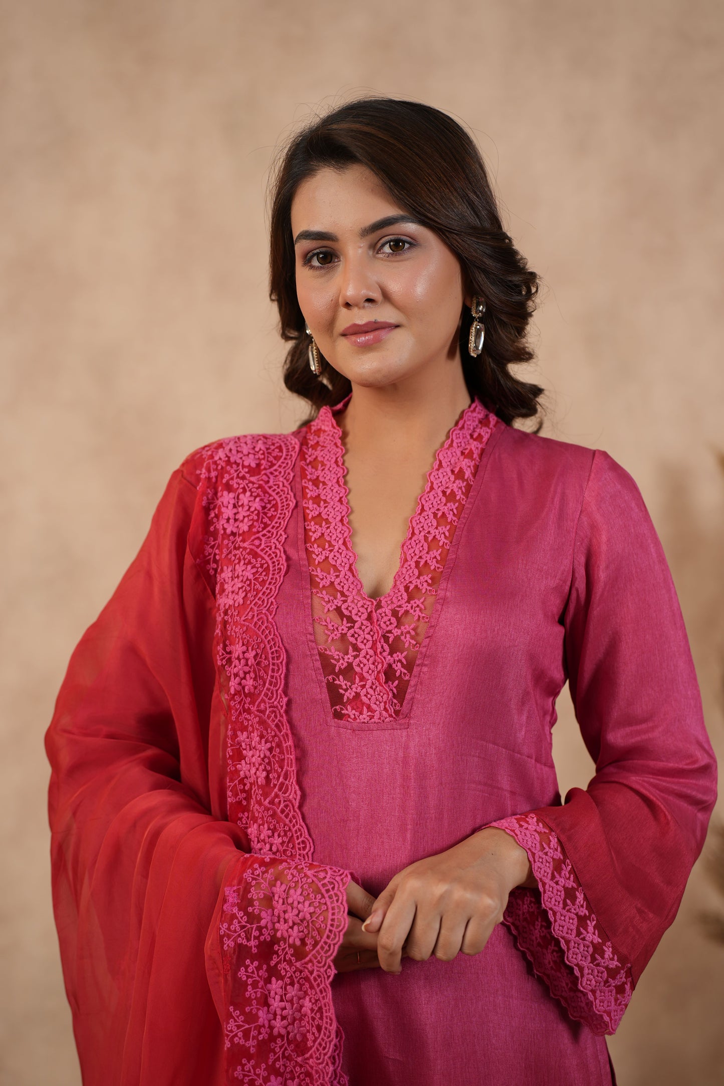 Red Ombre Suit set ( Set of 3 )