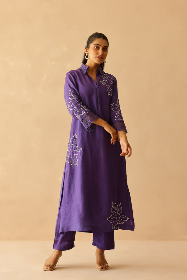 Purple Blossom Tunic set