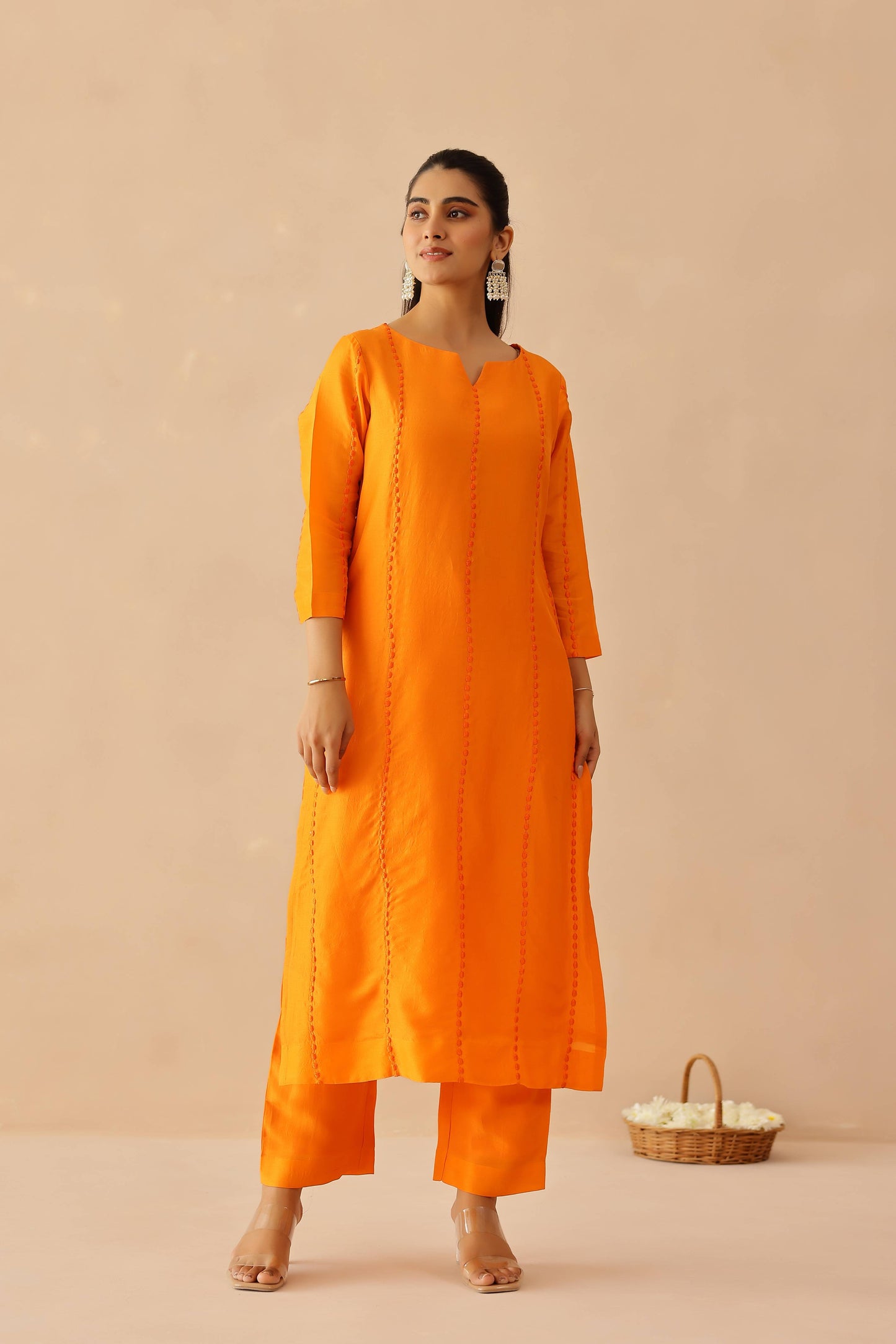 Orange Bloom Suit Set