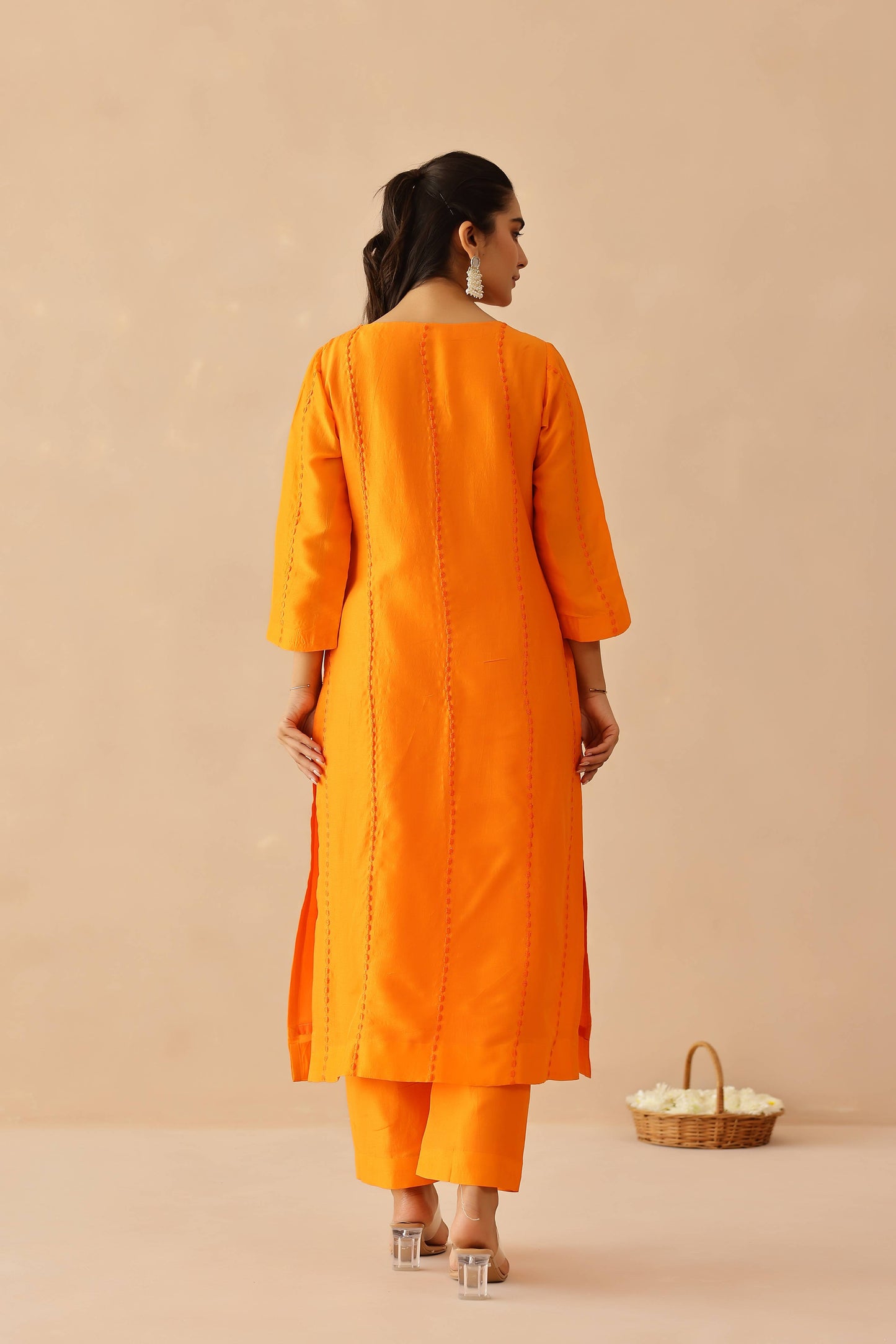 Orange Bloom Suit Set