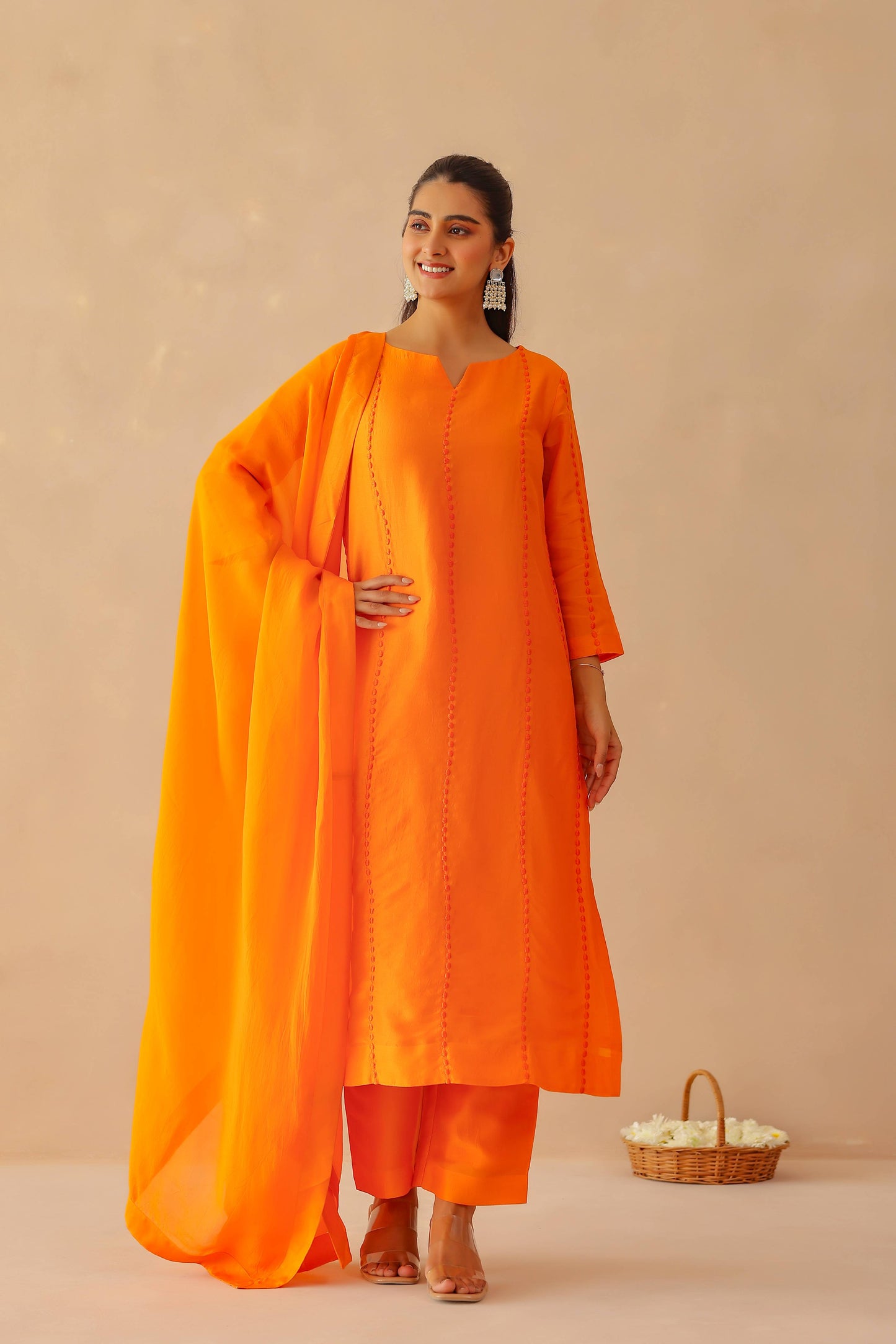 Orange Bloom Suit Set