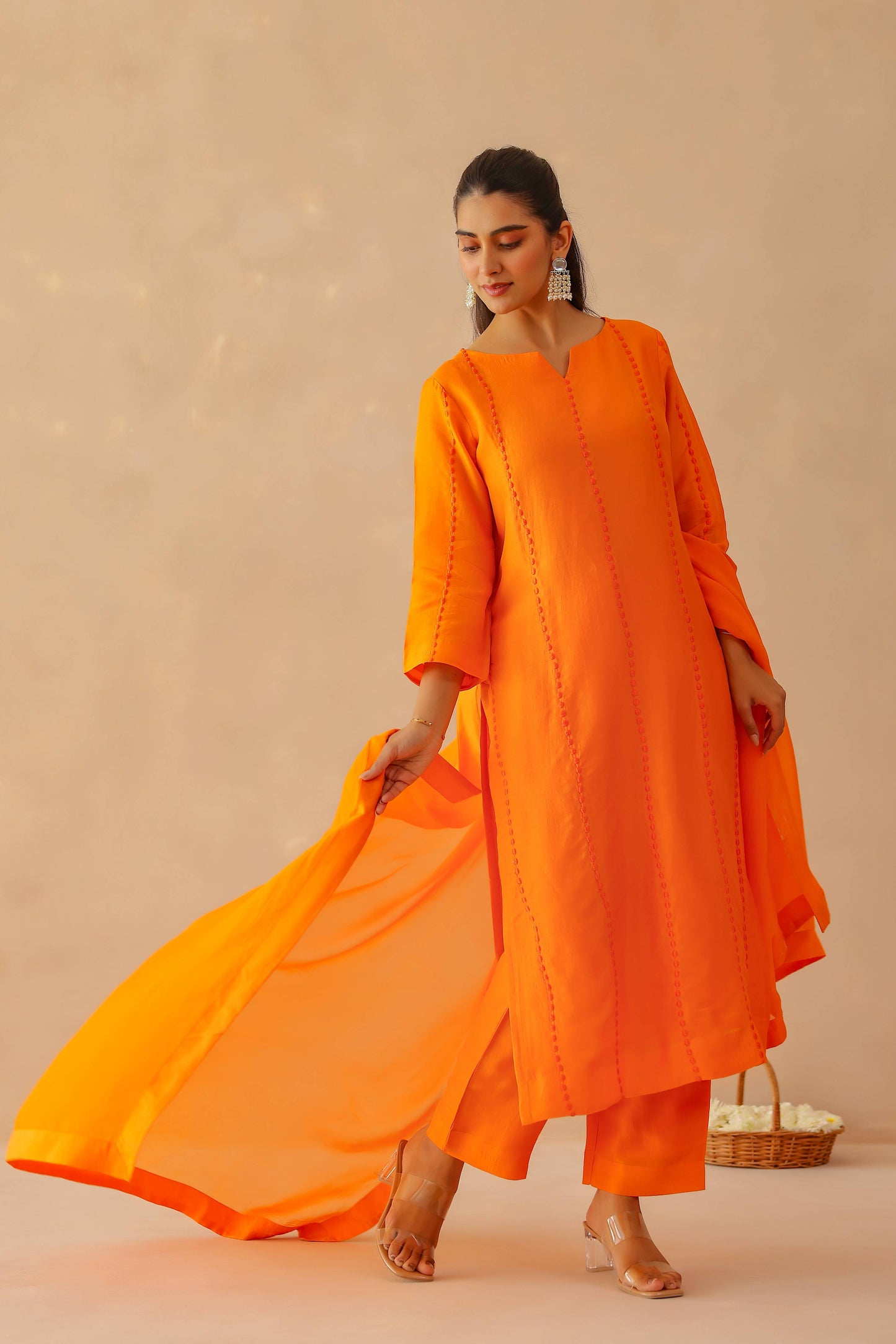 Orange Bloom Suit Set