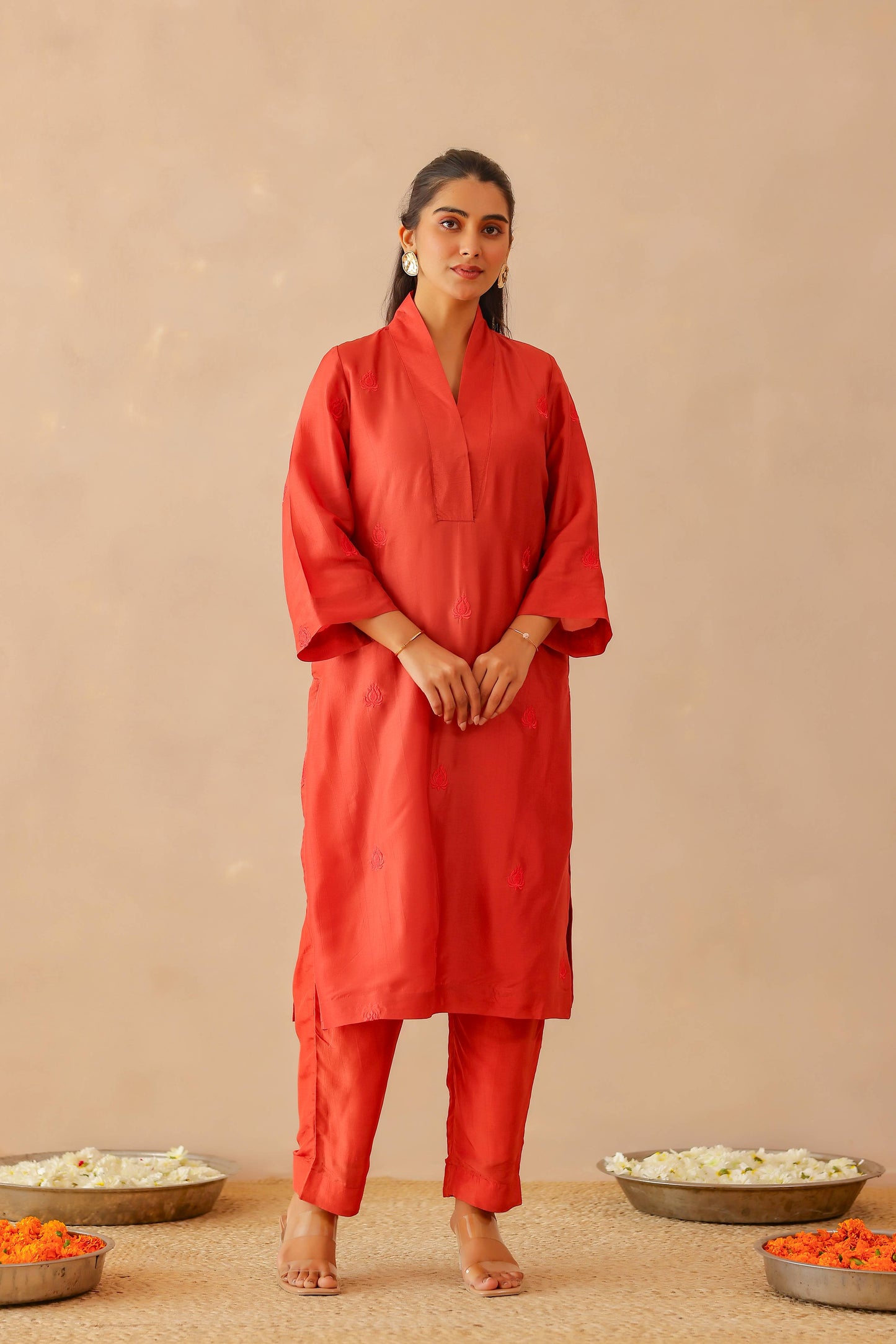 Scarlet Red Sienna Suit Set