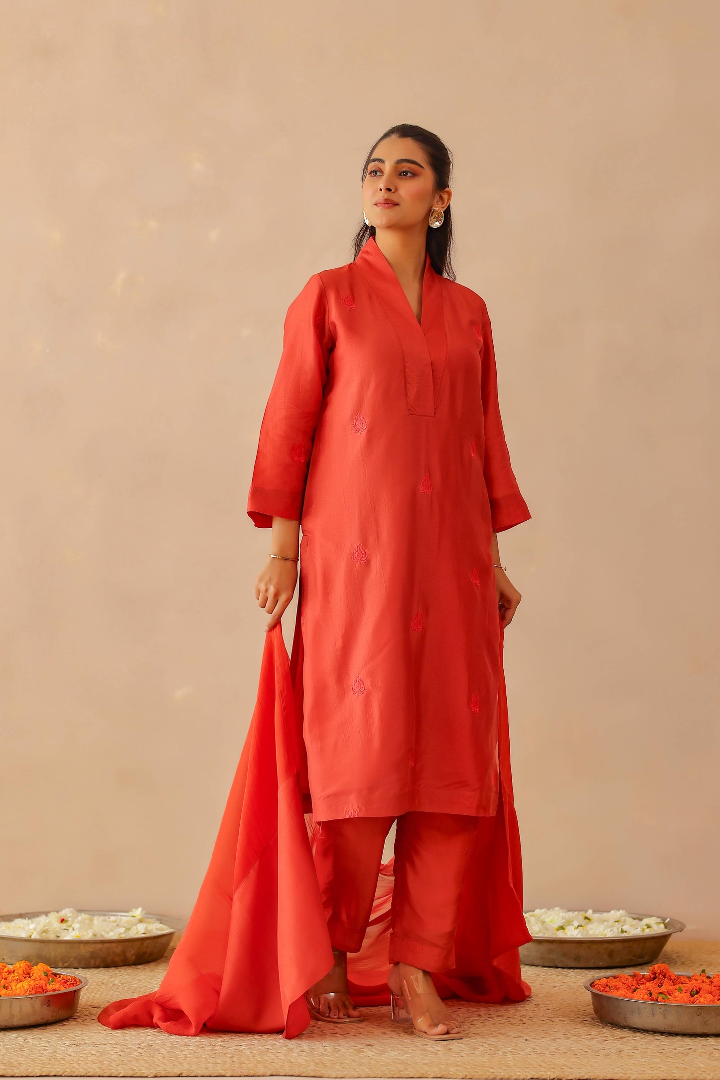 Scarlet Red Sienna Suit Set