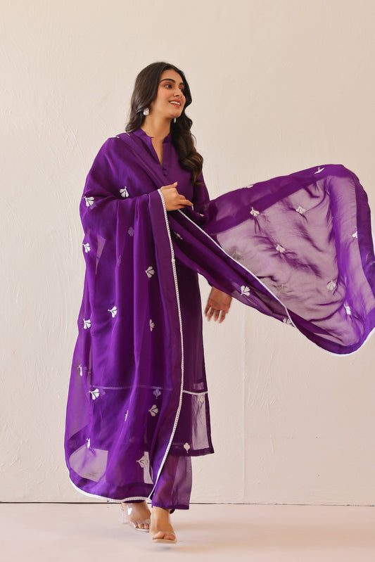 Deep Purple Dandelion suit set