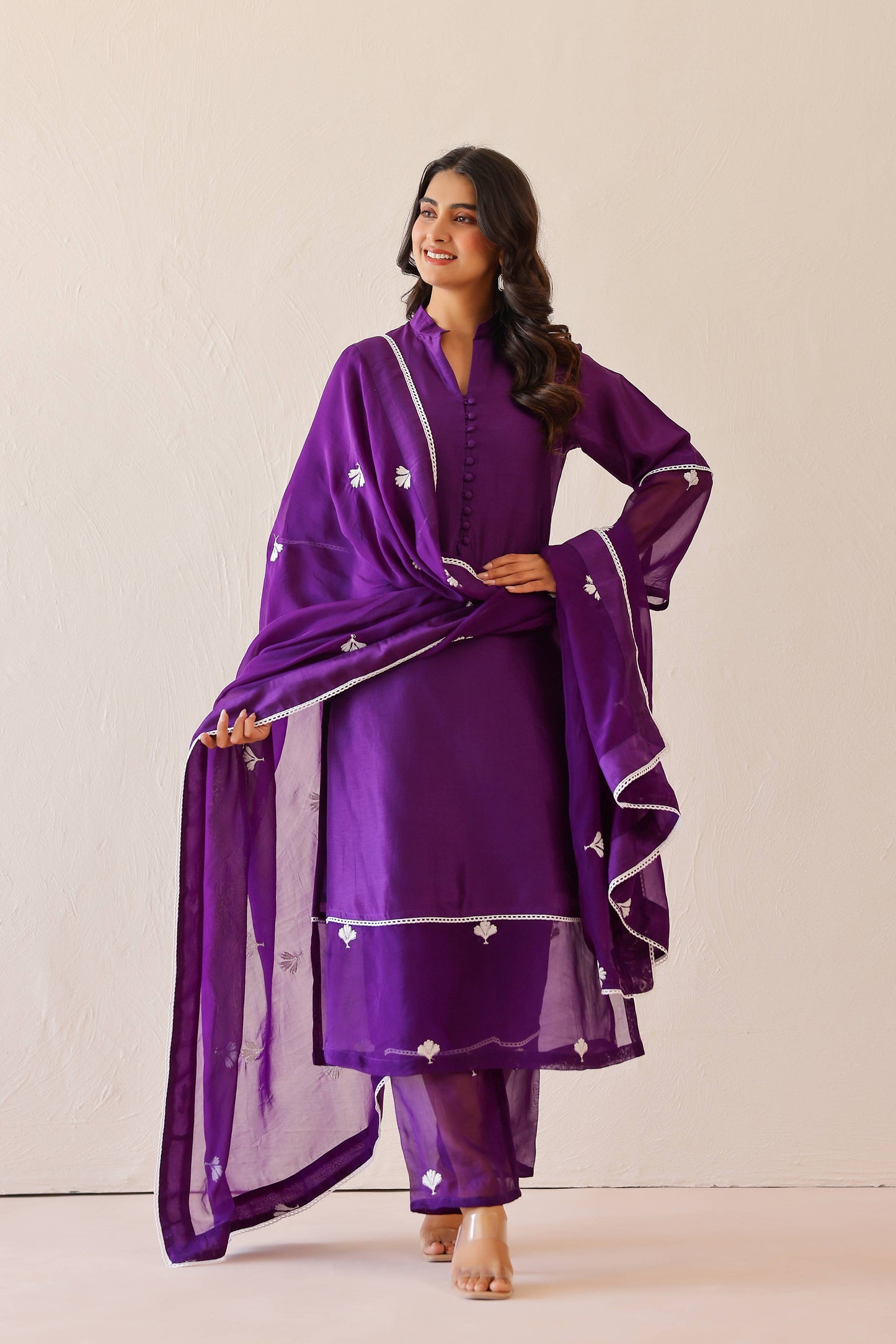 Deep Purple Dandelion suit set