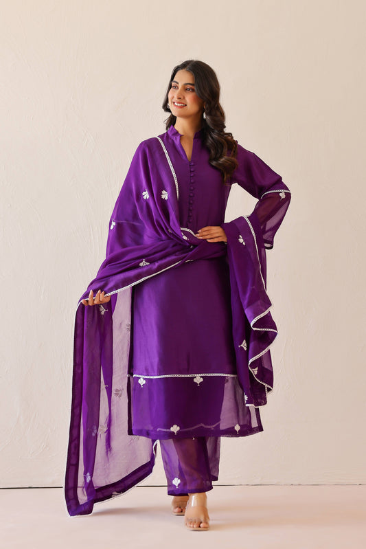 Deep Purple Dandelion suit set