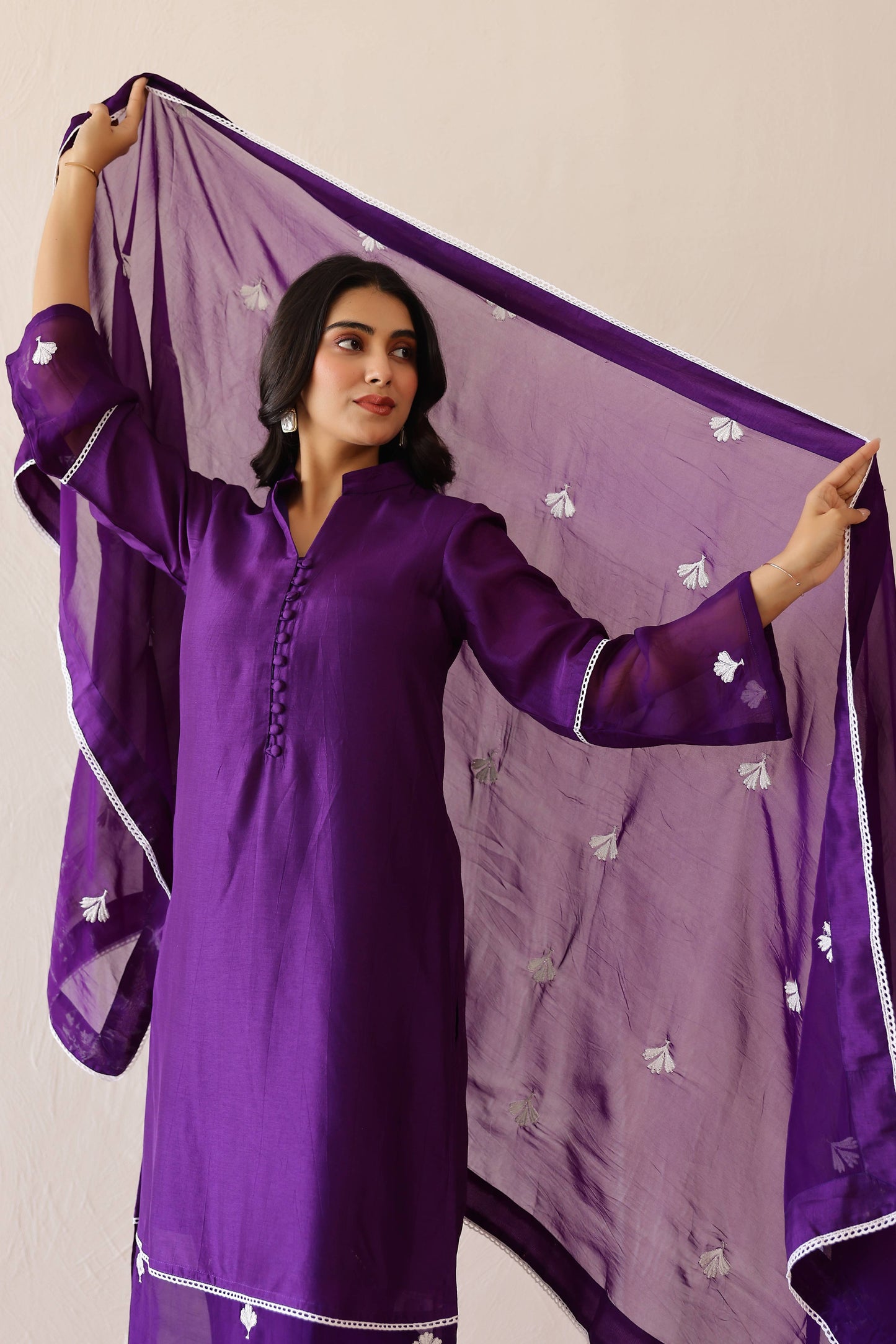 Deep Purple Dandelion suit set
