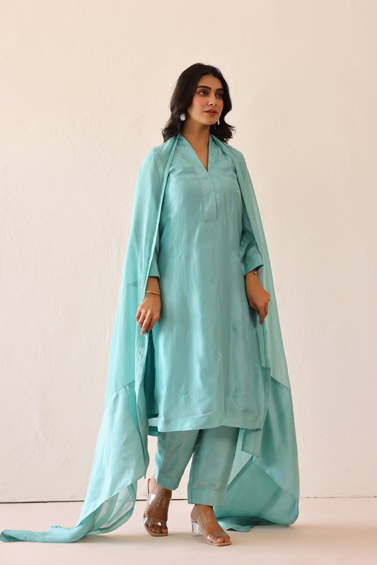 Aqua Blue Sienna Suit Set