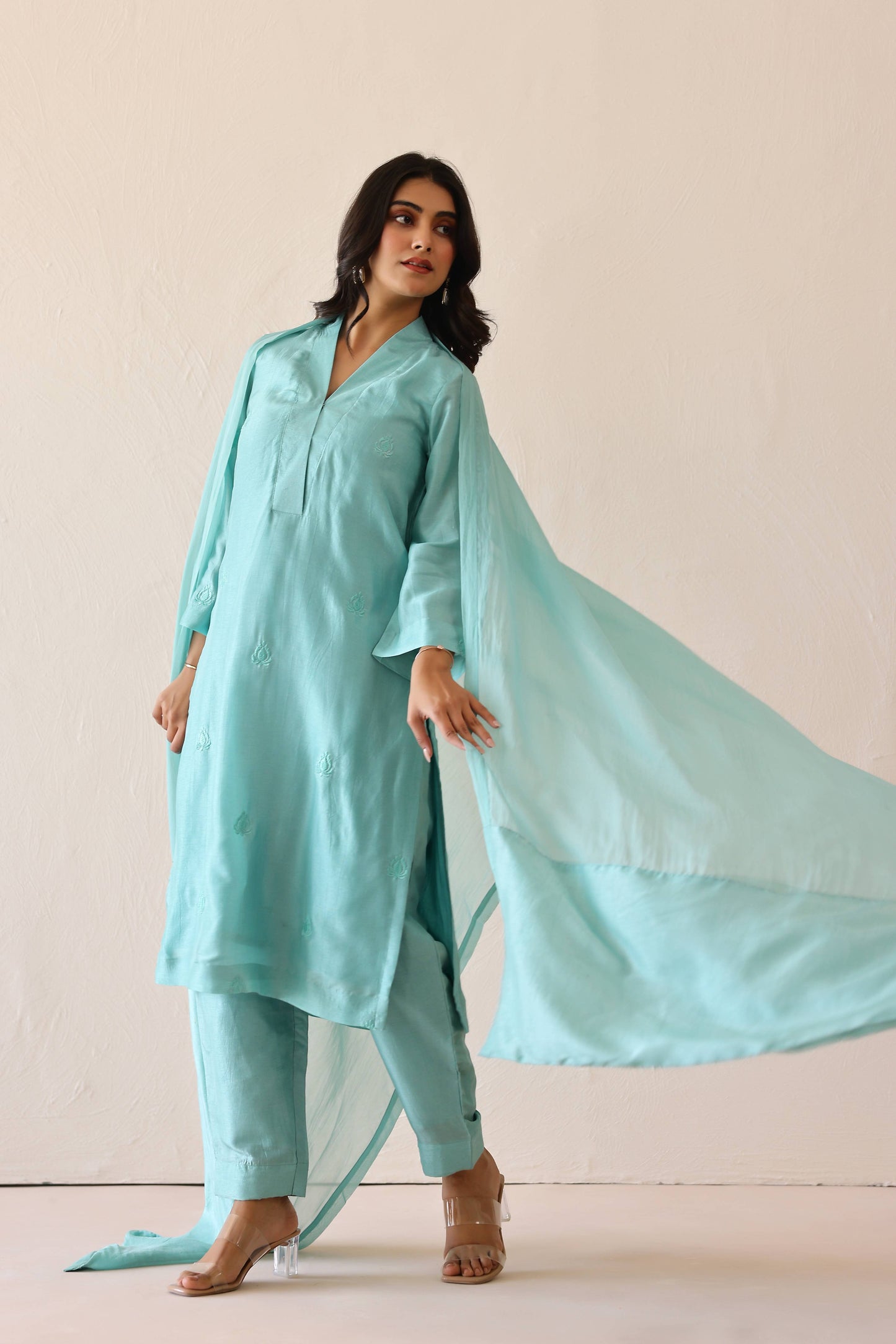 Aqua Blue Sienna Suit Set