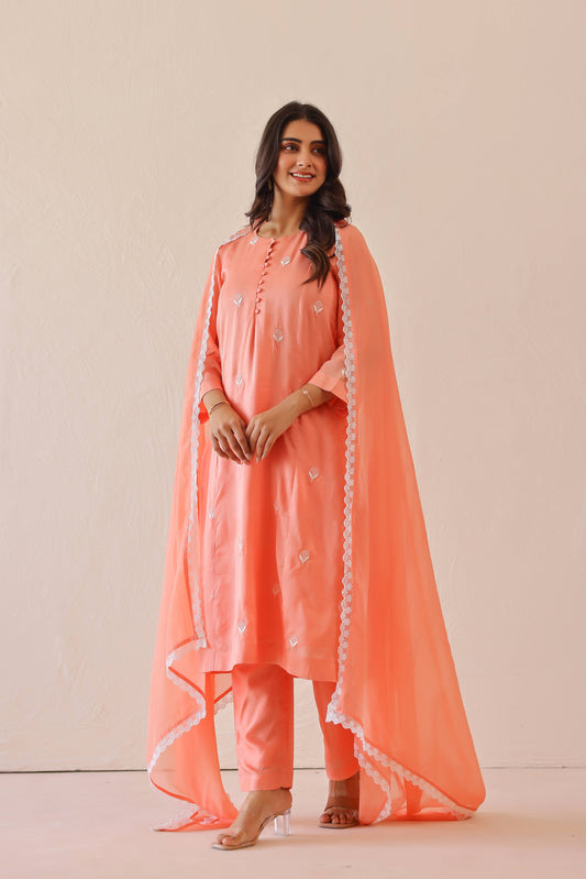 Peach Calla Suit Set( Set of 3 )
