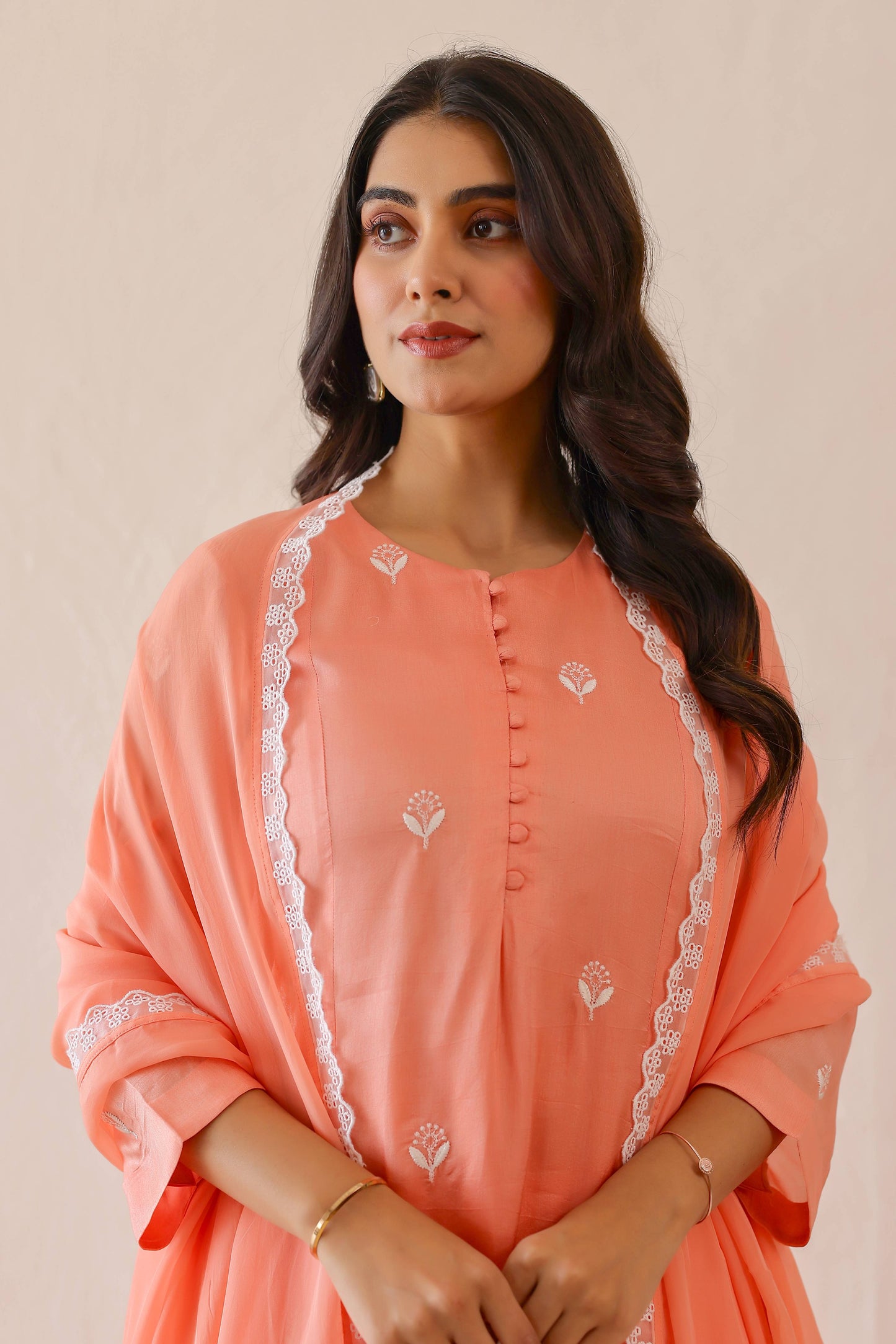 Peach Calla Suit Set( Set of 3 )