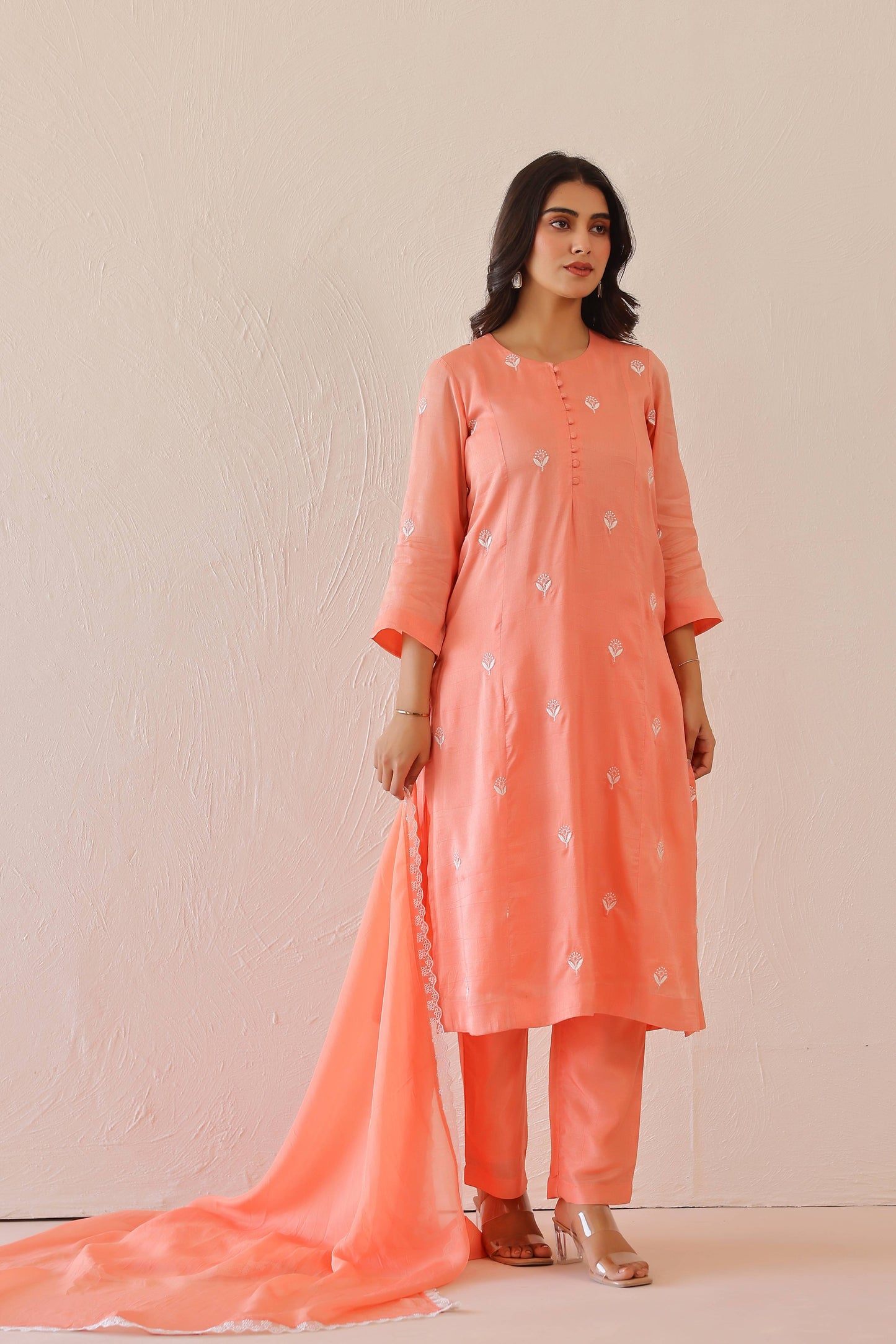 Peach Calla Suit Set( Set of 3 )