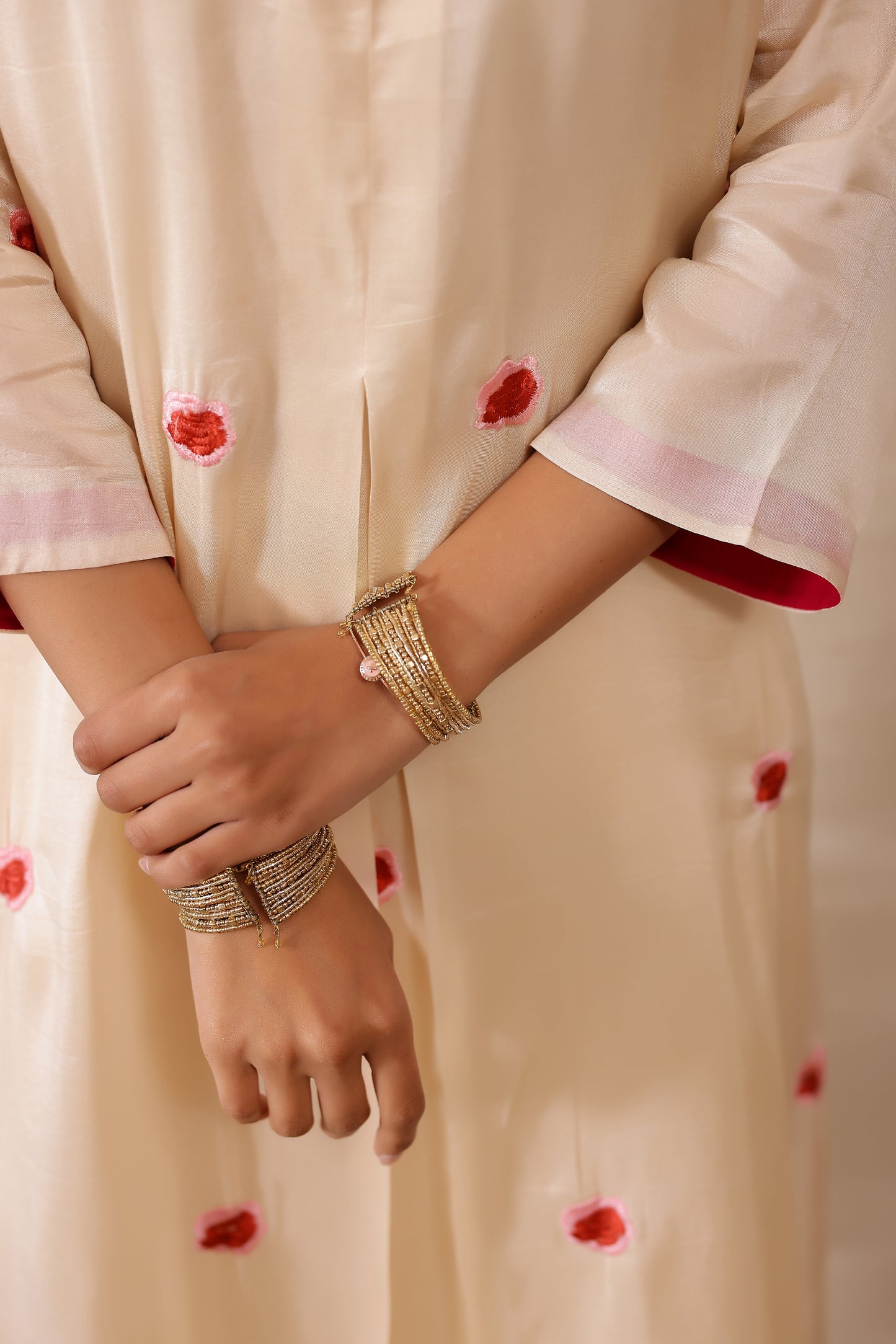 Off White Rosy Tunic Set