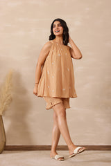 Beige Flora Co-ord set