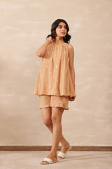 Beige Flora Co-ord set