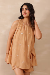 Beige Flora Co-ord set