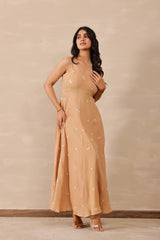 Beige Flora Dress