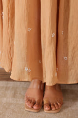 Beige Flora Dress
