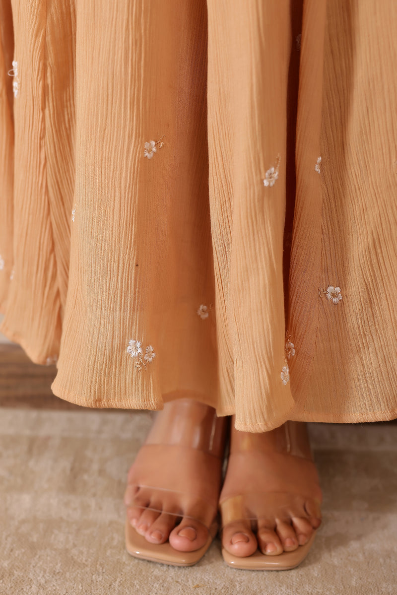 Beige Flora Dress